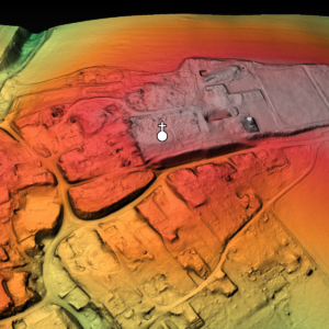 Colorierter 3D-Scan Zettlitzer Kirche